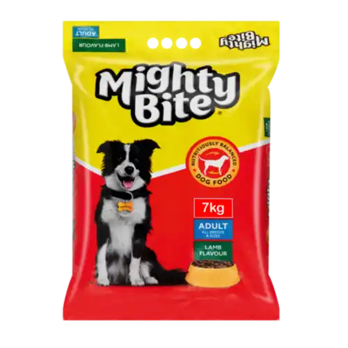 Mighty Bite Lamb Flavoured Adult Dog Food 7kg