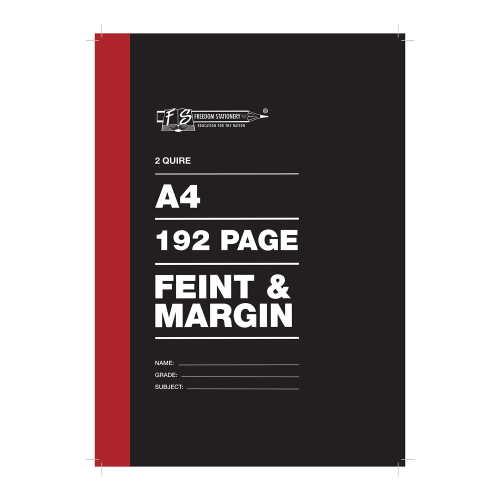 Counter Book A4 2 Quire Feint & Margin 192 Page