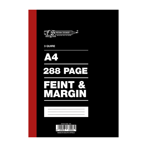 Counter Book A4 3 Quire Feint & Margin 288Pgs