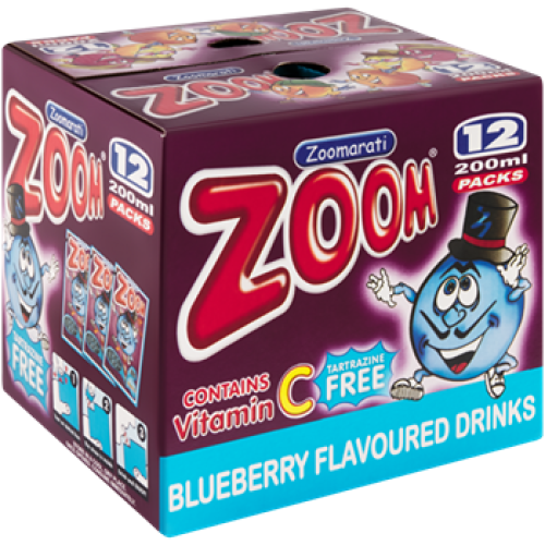 Zoom Blueberry Flavoured Drinks 12X200ml