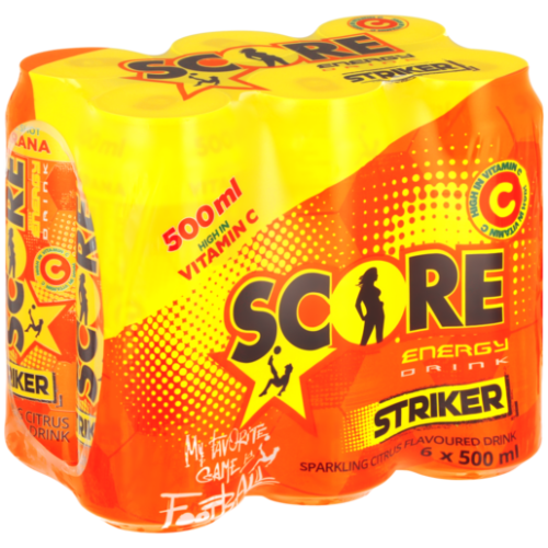 Score Energy Drink Striker Citrus 6x500ml