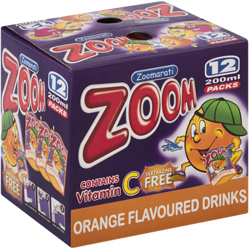 Zoom Orange Flavoured Drinks 12X200ml