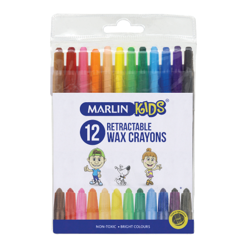 Marlin Retractable Crayons 12Pcs