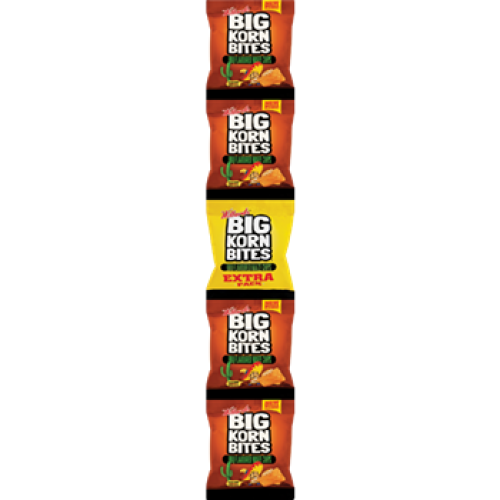 Willards Big Korn Bites Barbecue Flavoured Maize Chips Strip 5x25g