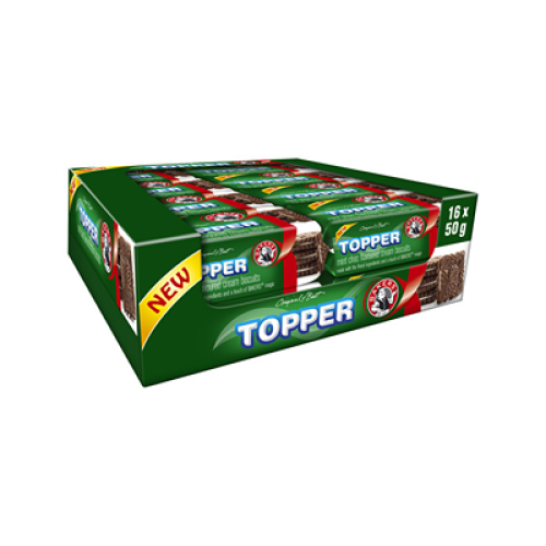 Bakers Topper Mint Choc Flavoured Cream Biscuits 16x50g