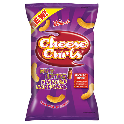 Willards Cheese Curls Fruit Chutney 150g