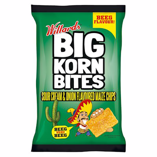 Willards Big Korn Bites Sour Cream & Onion 120g