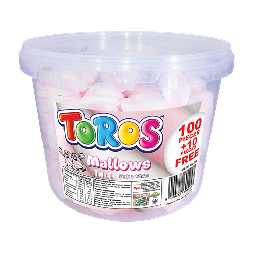 Toros Mallows Pink & White Twisted 100's