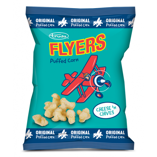 Truda Flyers Puffed Corn Cheese & Chives 50X24g