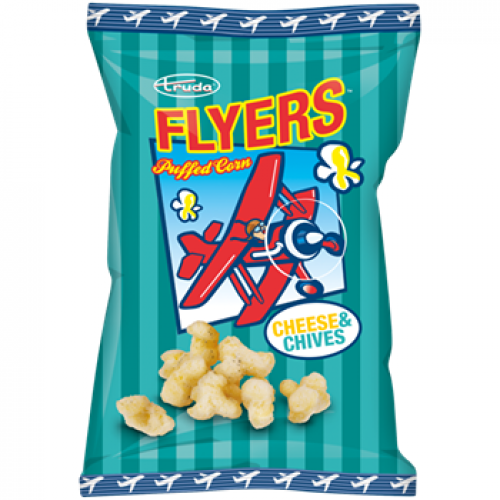 Truda Flyers Cheese & Chives Flavoured Puffed Corn 100g