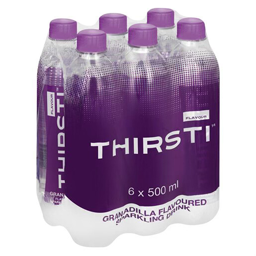 Thirsti Sprkling Granadilla Flavoured Water 6x500ml