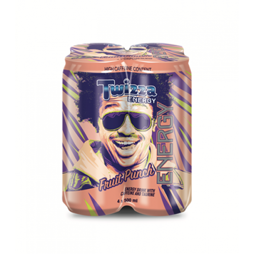 Twizza Energy Drink Fruit Punch 4x500ml