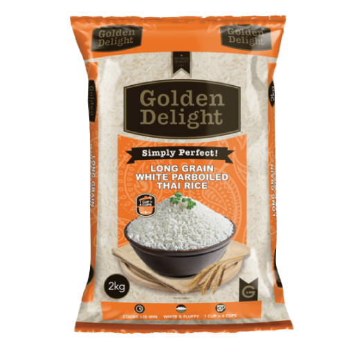 Golden Delight Long Grain White Parboiled Thai Rice 2kg