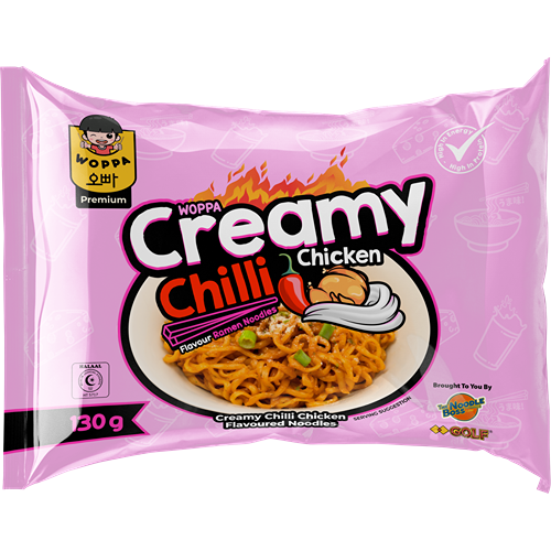 Woppa Noodles Creamy Chilli Chicken Ramen 130g