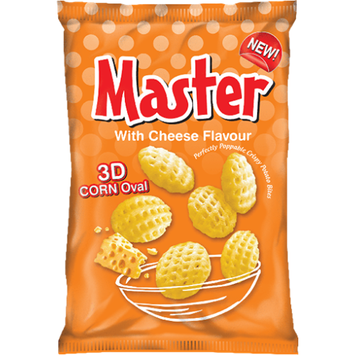 Master 3D Oval Corn Cheese Flavour 100g