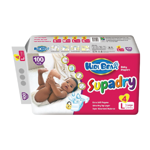 Kidi Bear Superdry Baby Diapers  L 100s