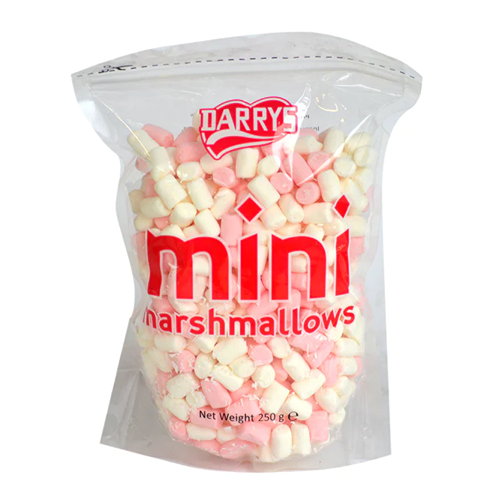 Darrys Mini Pink & White Marsmallows 250g