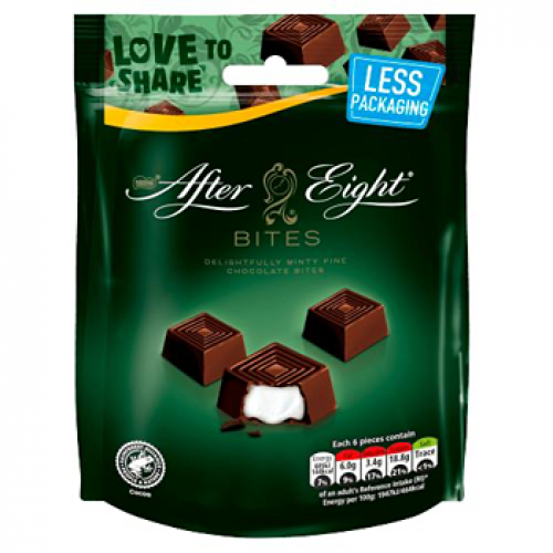 After Eight Dark Mint Chocolate Bite Size Sharing Bag 107g