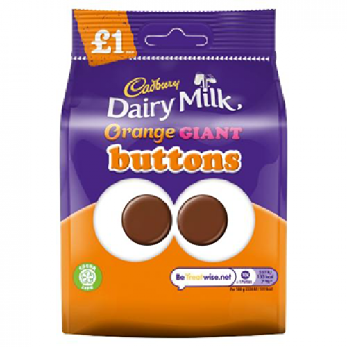 Cadbury Dairy Milk Orange Giant Buttons Chocolate 110g