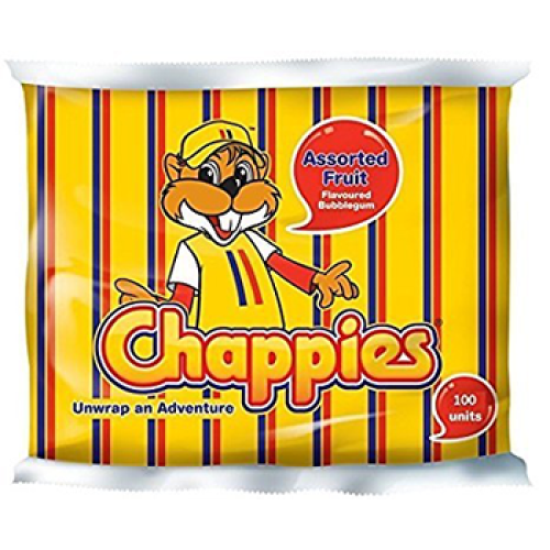 Chappies Bubblegum Assorted Fruit 100's