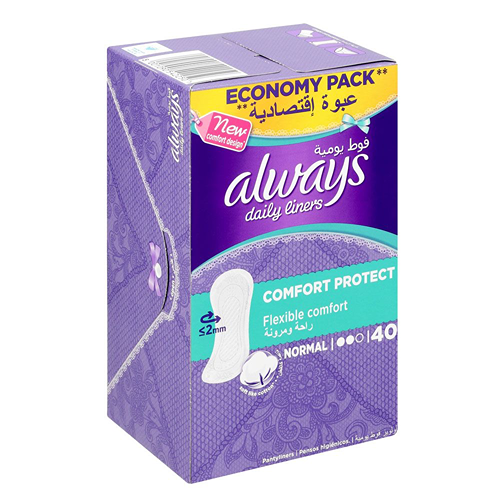 Always Pantyliners Normal Unscented 40's