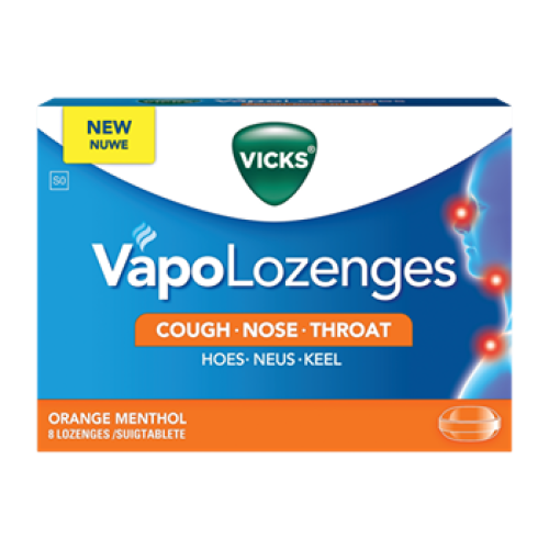 Vicks Vapo Lozenges Orange Menthol Flavoured 8's