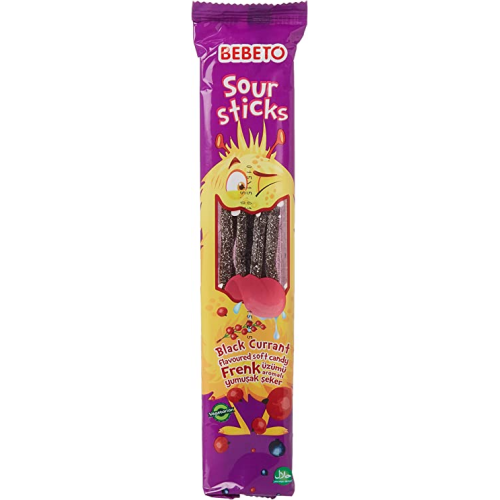 Bebeto Sour Sticks Black Currant Each