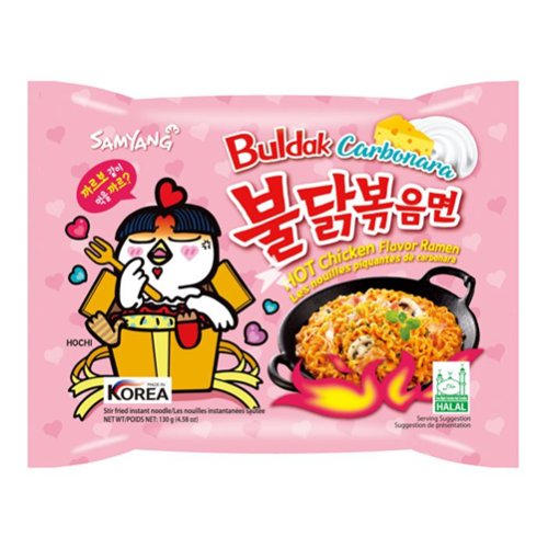 Samyang Buldak Noodles Hot Chicken Flavour Ramen Carbonara 130g