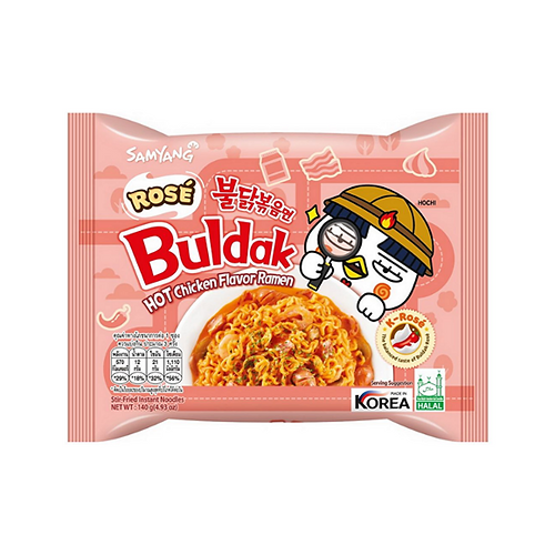 Samyang Buldak Noodles Hot Chicken Ramen Rose Flavor 140g