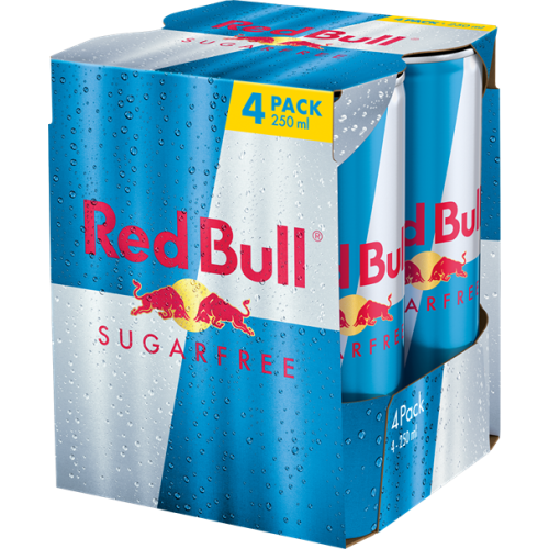 Red Bull Energy Drink Sugar Free 4X250ml Red Bull Energy Drink Sugar Free 4X250ml