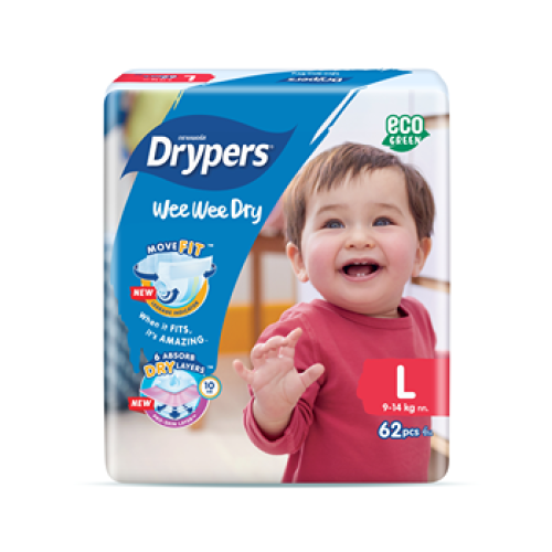 Drypers Wee Wee Dry Mega Large 62's